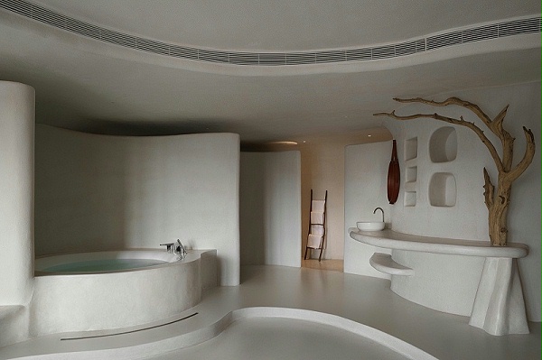 亿伽设计-汤泉设计-崖壁泳池度假酒店：原始洞穴体验的空间转译